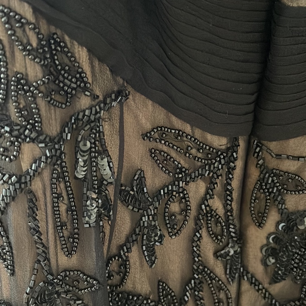 Evening Women Wedding Guest gown Dress Maxi Sequence Black Size Small - Picture 7 of 11